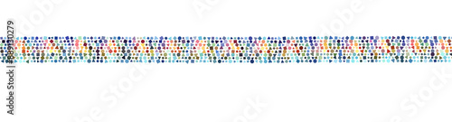 Multicolored stripe. Spots texture, multicolor dots striped pattern. Vintage color print. Png