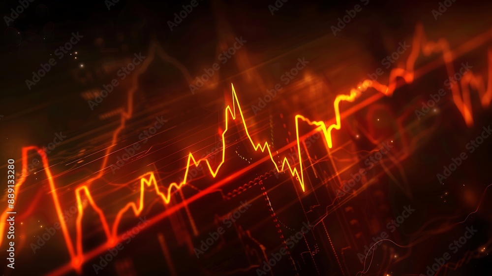 Animated stock market chart pulsing with the rhythm of financial highs and lows, resembling a dynamic heartbeat. Animated stock market chart pulsing with the rhythm of financial highs and lows, resembling a dynamic heartbeat.