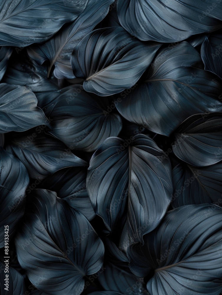 A detailed view of a group of leaves, perfect for illustration or decoration A detailed view of a group of leaves, perfect for illustration or decoration