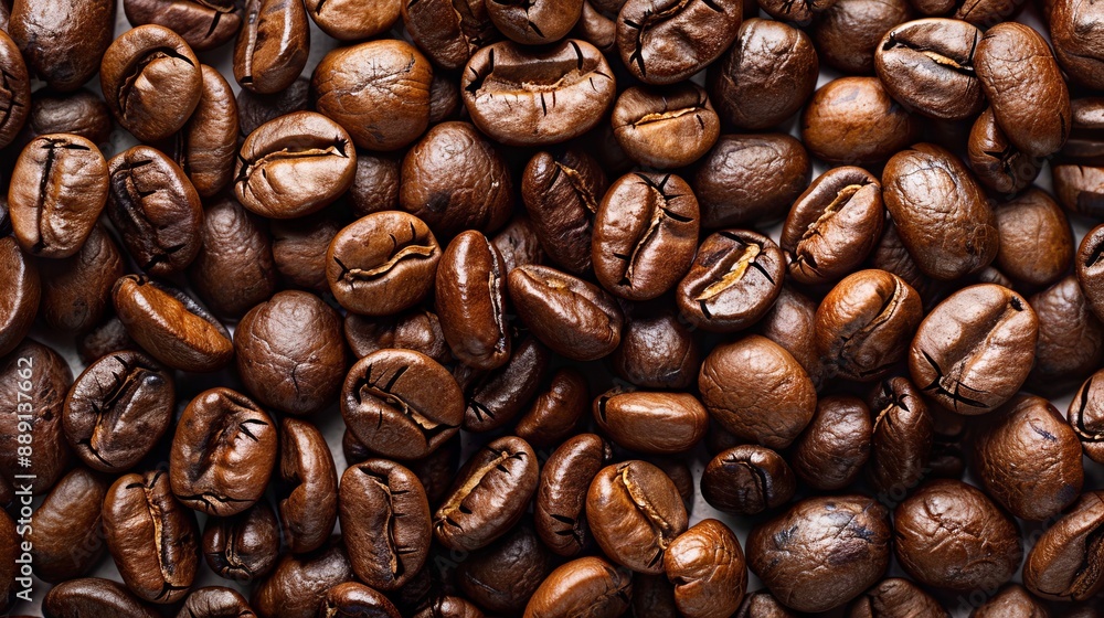 Close up of coffee bean background, top view. Photorealistic high resolution macro photography for advertising or food design. Close up of coffee bean background, top view. Photorealistic high resolution macro photography for advertising or food design.
