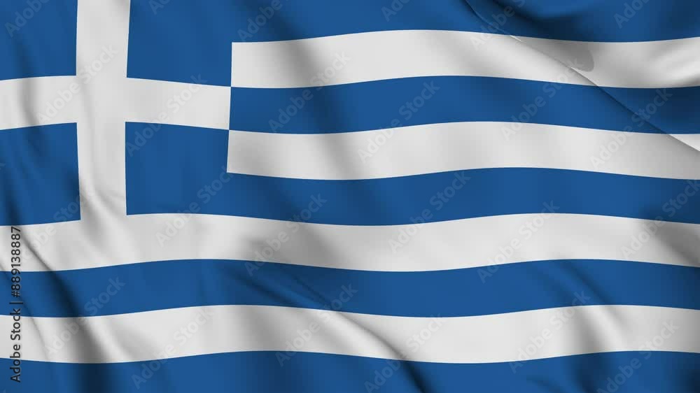 A beautiful view of the Greece flag video. 3d flag-waving video. Greece flag 4K resolution. A beautiful view of the Greece flag video. 3d flag-waving video. Greece flag 4K resolution.