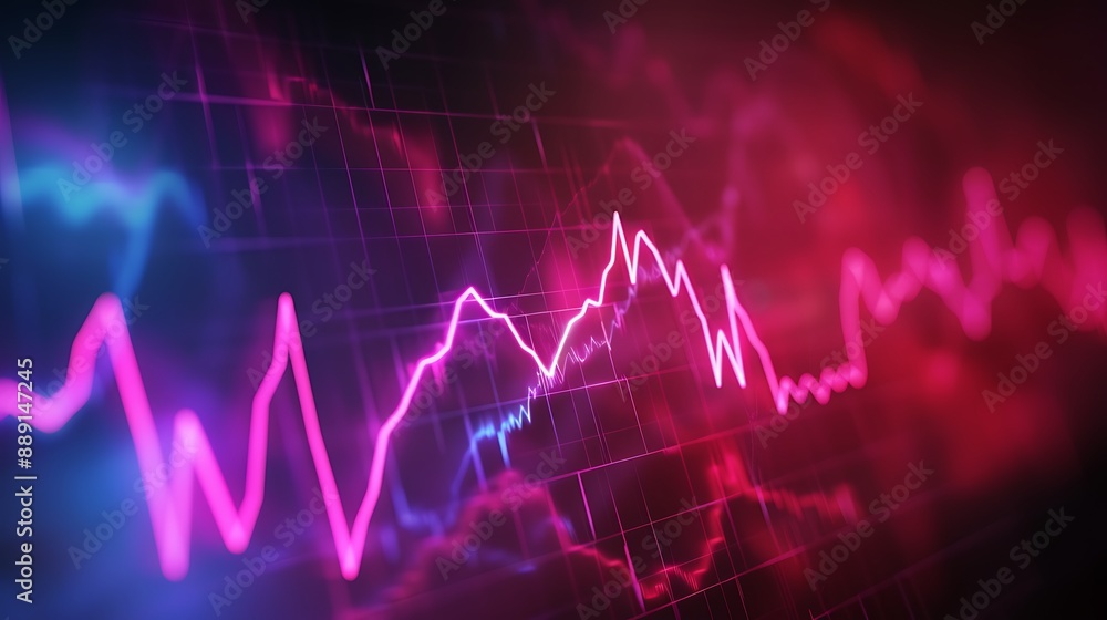 Animated stock market graph pulsing with financial highs and lows, resembling a dynamic heartbeat. Animated stock market graph pulsing with financial highs and lows, resembling a dynamic heartbeat.