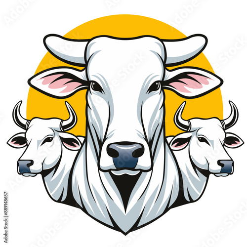 BOI VACA EM AMARELO