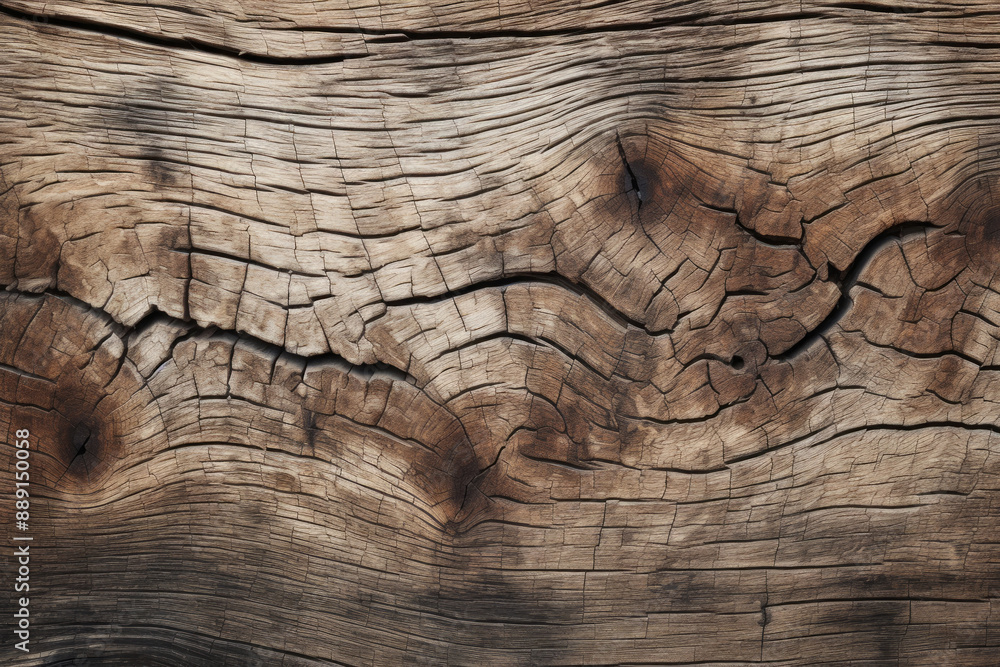 Fototapeta premium Processed collage of cracked wooden log surface texture. Background for banner, backdrop