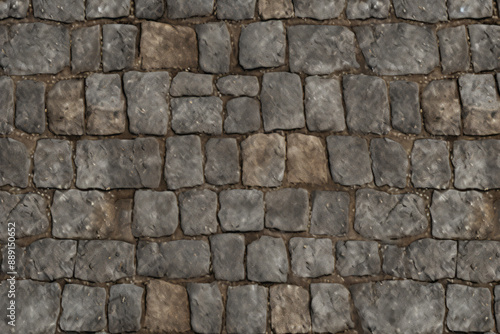 Processed collage of old street pavement surface texture. Background for banner, backdrop