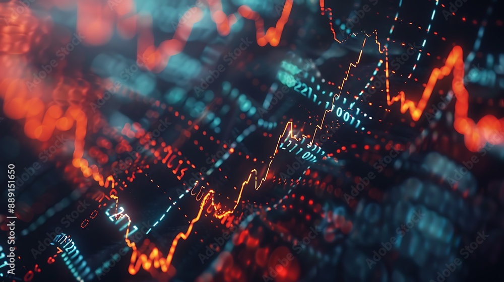 Animated stock market graph pulsing with financial highs and lows, resembling a dynamic heartbeat. Animated stock market graph pulsing with financial highs and lows, resembling a dynamic heartbeat.