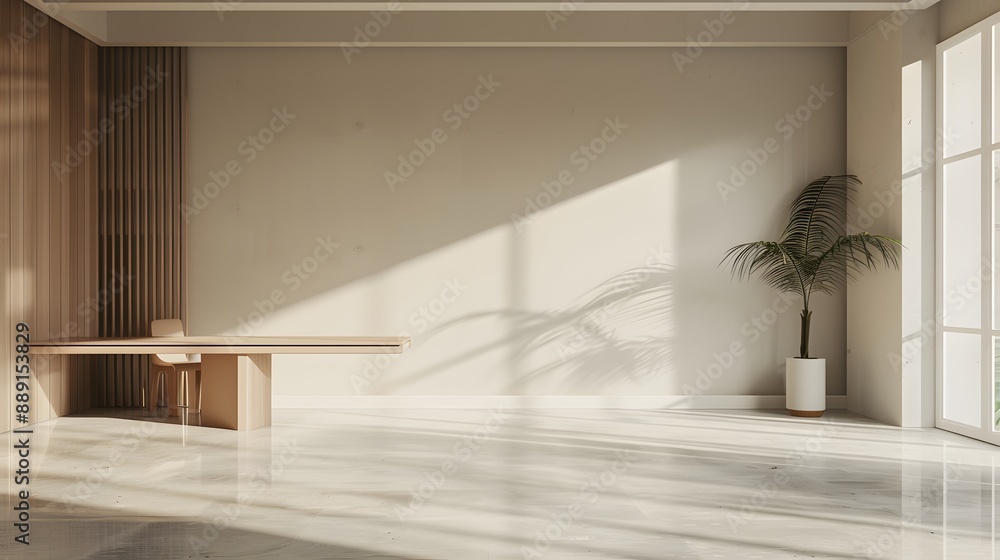 Modern interior home design featuring an open living space with staircase and large windows Modern interior home design featuring an open living space with staircase and large windows