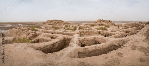 Ruins of ancient Toprak-Kala fortress photo