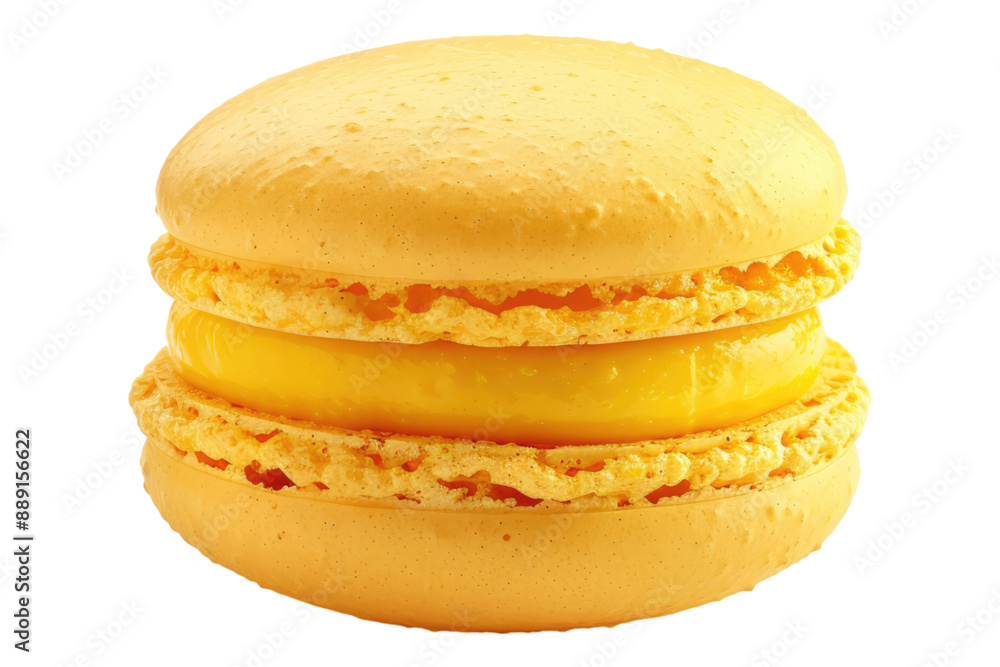 Yellow macaroons isolated on transparent background Yellow macaroons isolated on transparent background