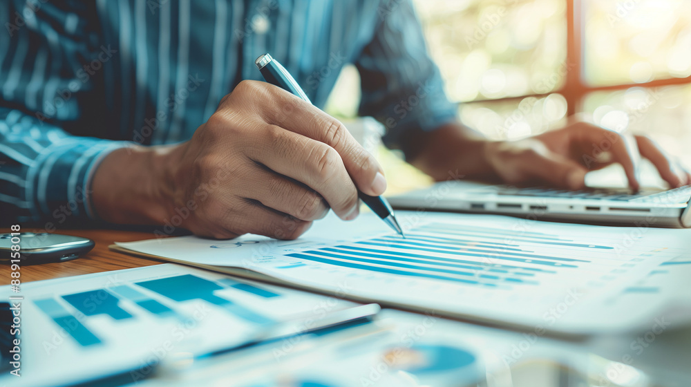 person analyzing data