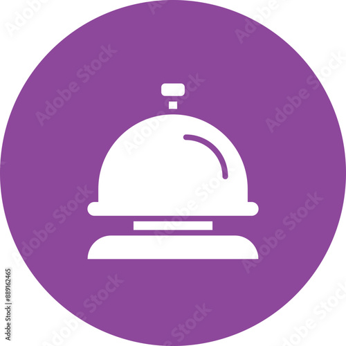 Bell ring glyph circle icon