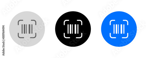 Barcode scanner icon. Scan QR Code symbol.