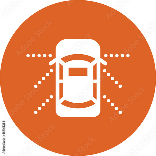 Blind Spot glyph circle icon