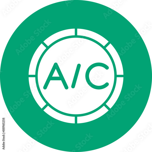 Air conditioning glyph circle icon