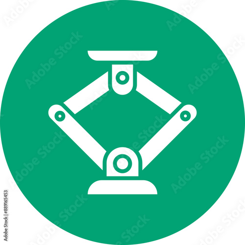 Car jack glyph circle icon