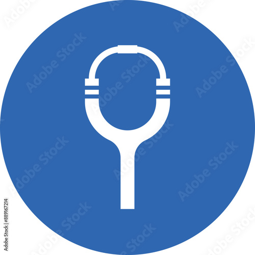 Slingshot glyph circle icon