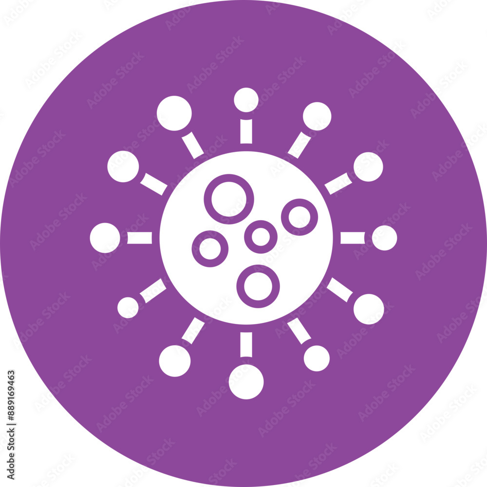 Virus glyph circle icon Virus glyph circle icon