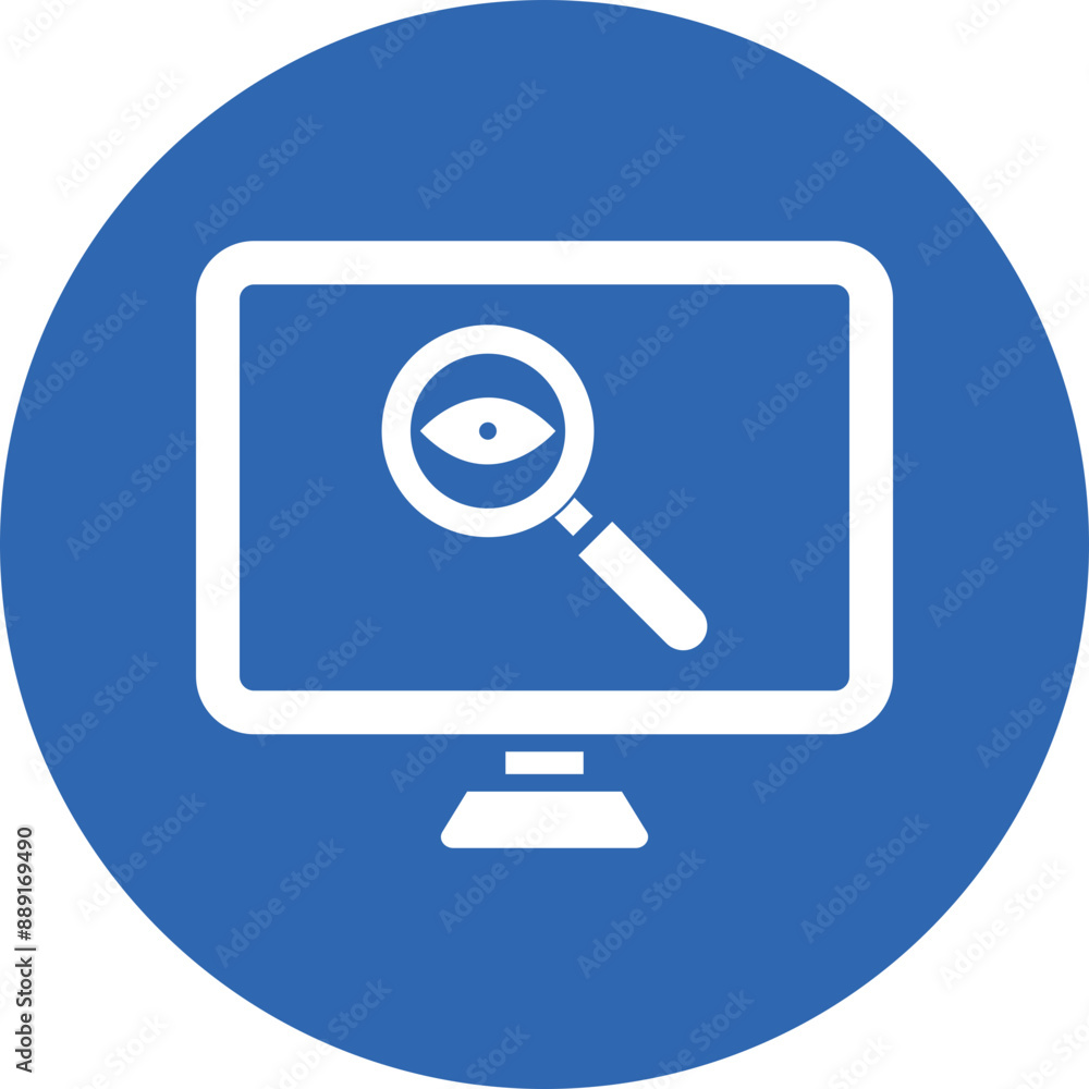 Spyware glyph circle icon Spyware glyph circle icon