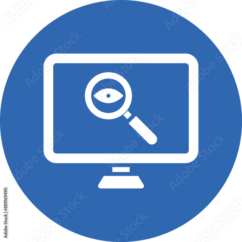 Spyware glyph circle icon