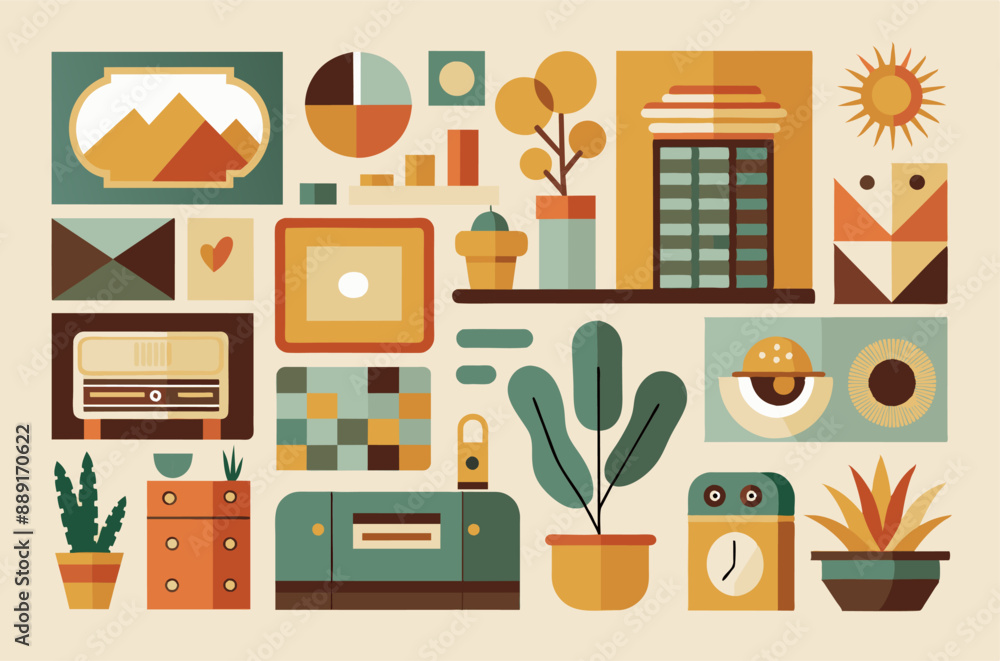 In this illustration, there are numerous varieties of objects displayed In this illustration, there are numerous varieties of objects displayed
