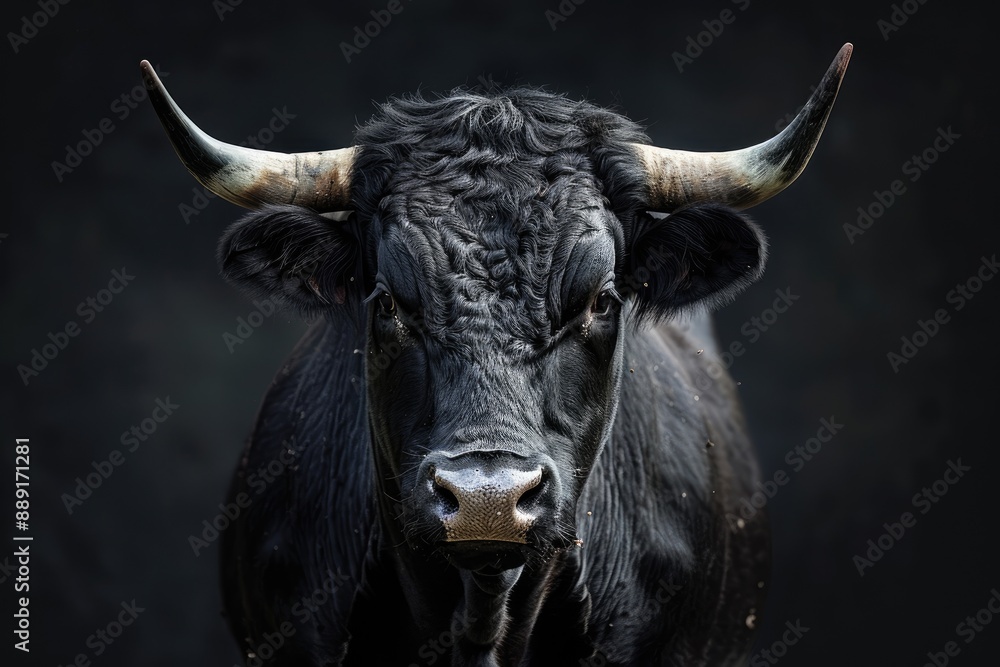 A close-up photo of a black bull. Perfect for illustrating articles about farming, cattle, or animal husbandry. A close-up photo of a black bull. Perfect for illustrating articles about farming, cattle, or animal husbandry.