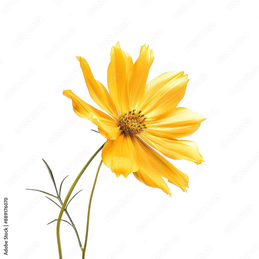 Fototapeta premium yellow flower isolated on white background. 