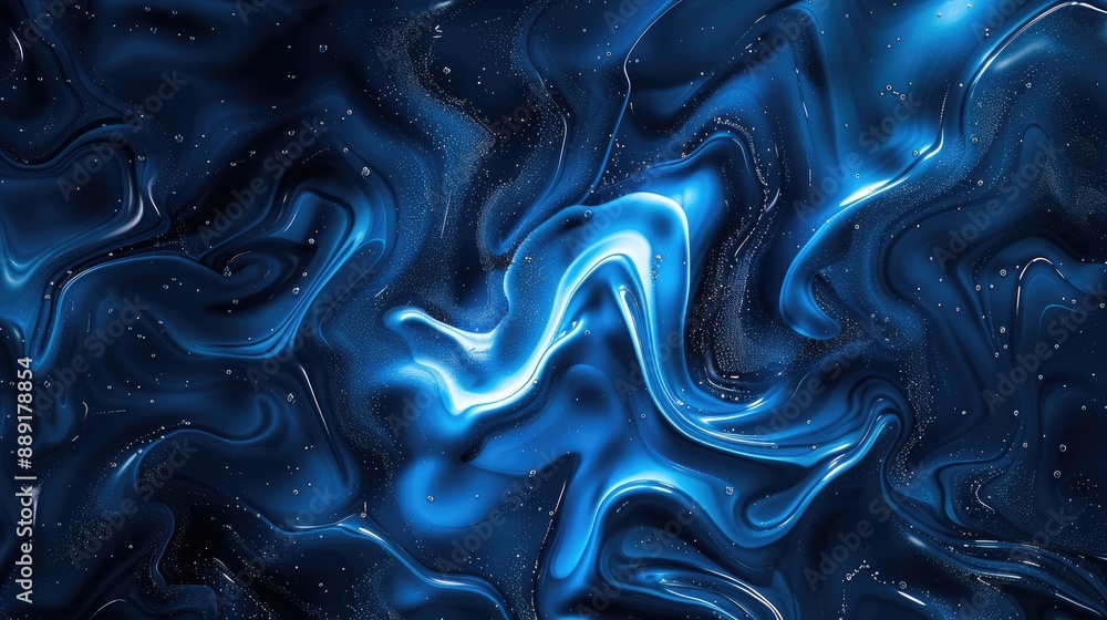 Obraz premium Abstract water background with dark blue fluid forms