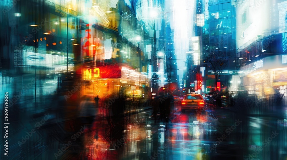 Abstract Urban Environment with Blurred Lights Abstract Urban Environment with Blurred Lights