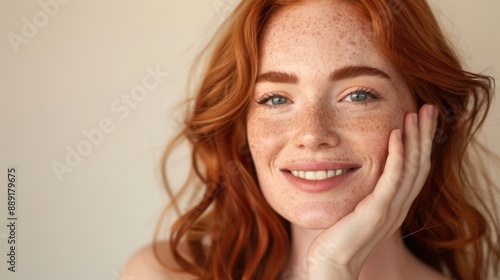 The smiling redhead woman © Katrin