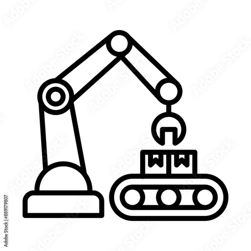 Industrial Automation line icon