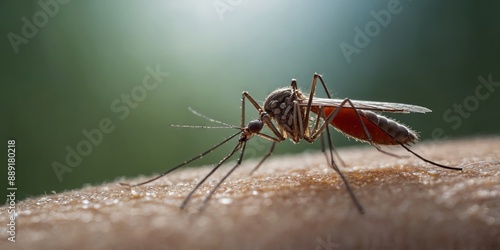 Wallpaper Mural A close-up image of a mosquito sitting on a person's arm. Torontodigital.ca
