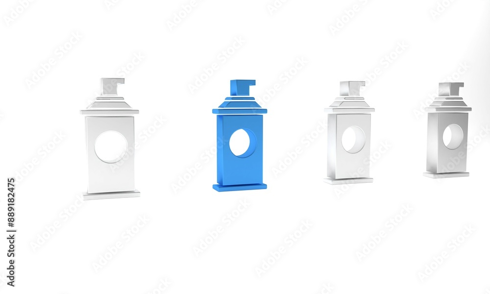 Blue Shaving gel foam icon isolated on white background. Shaving cream. Minimalism concept. 3D render illustration Blue Shaving gel foam icon isolated on white background. Shaving cream. Minimalism concept. 3D render illustration