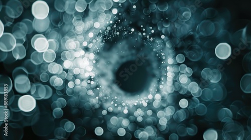 Anamorph Bokeh stock video Circular rotation of grey lights for creative video effects photo