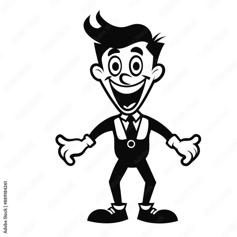 Fototapeta premium Chronicles of Creativity and Carpentry in Cartoon Capers, funny, vector silhouette 