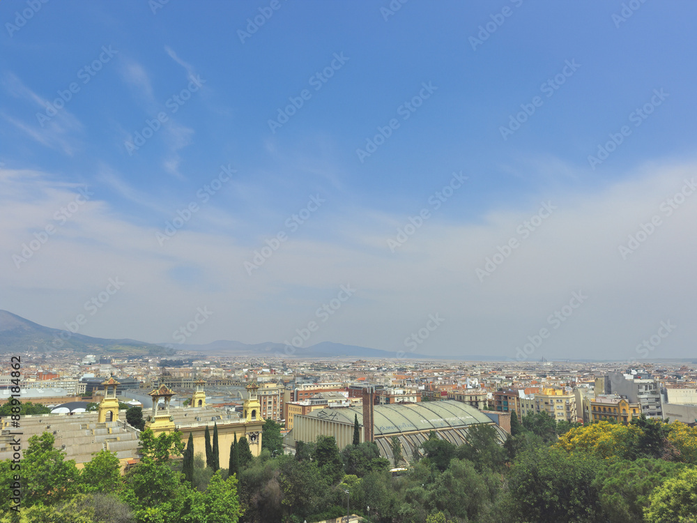 Fototapeta premium view of the city from the high