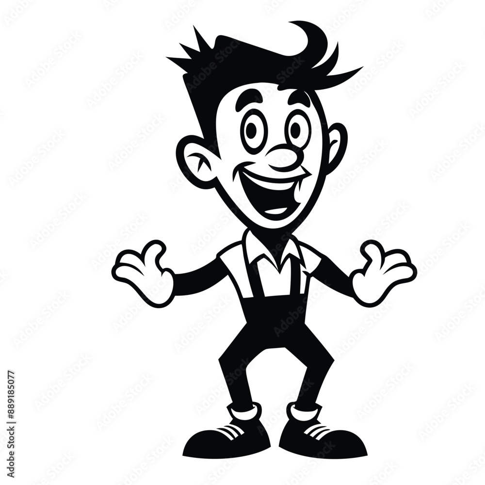 Chronicles of Creativity and Carpentry in Cartoon Capers, funny, vector silhouette Chronicles of Creativity and Carpentry in Cartoon Capers, funny, vector silhouette