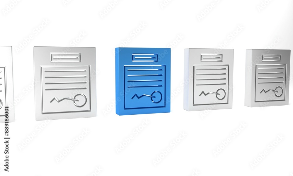 Blue Filled form icon isolated on white background. File icon. Checklist icon. Business concept. Minimalism concept. 3D render illustration Blue Filled form icon isolated on white background. File icon. Checklist icon. Business concept. Minimalism concept. 3D render illustration