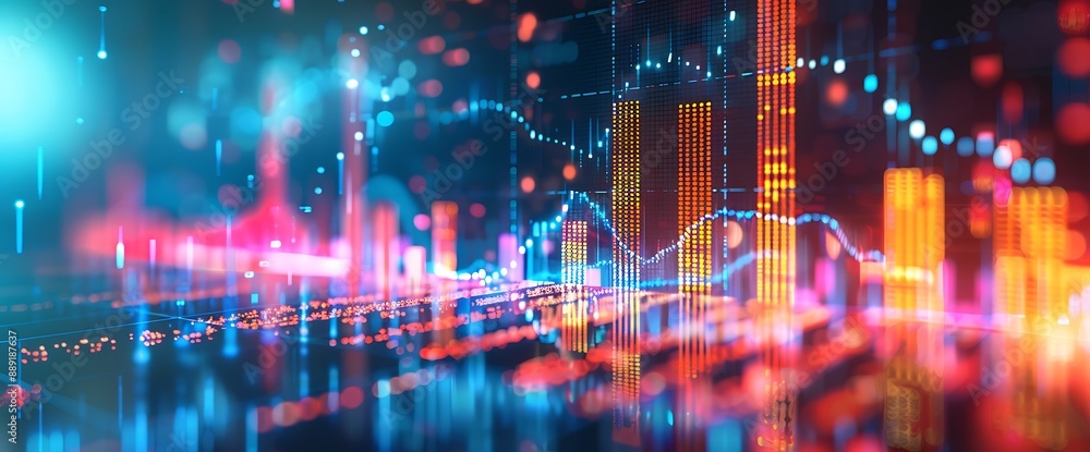 Bar graph showing a significant improvement in market performance with a sudden uptick in stock values. Bar graph showing a significant improvement in market performance with a sudden uptick in stock values.