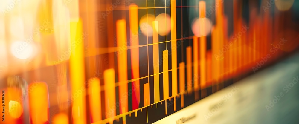 Bar graph showing a significant improvement in market performance with a sudden uptick in stock values. Bar graph showing a significant improvement in market performance with a sudden uptick in stock values.