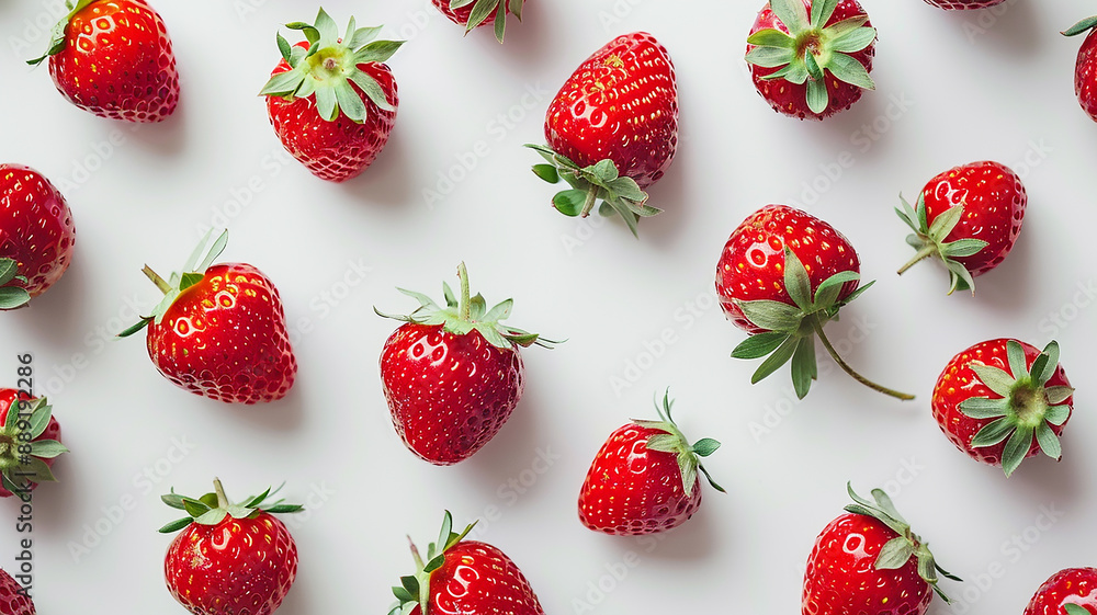 strawberries on a white background strawberries on a white background