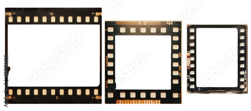 Вlank film strip frame isolated on white.