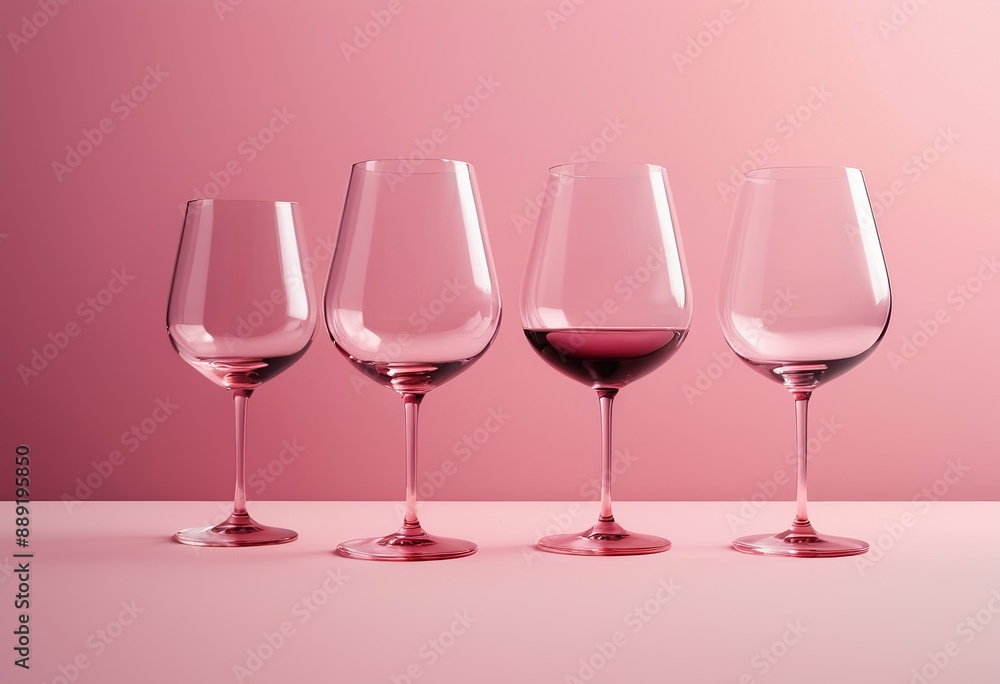 Elegant Minimalist Pink Wine Glasses: Stylish Geometric Goblet Pattern for Events and Parties Elegant Minimalist Pink Wine Glasses: Stylish Geometric Goblet Pattern for Events and Parties