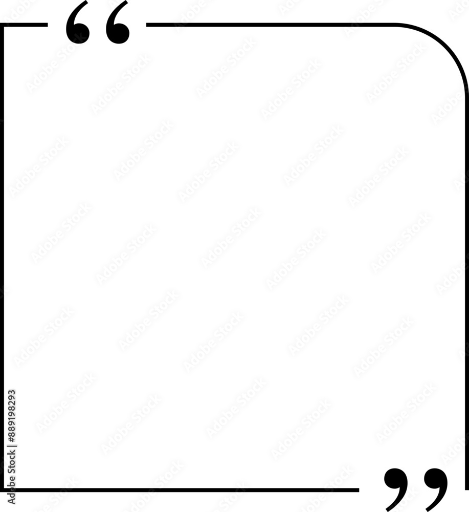 Quotes black frame vector template Quotes black frame vector template