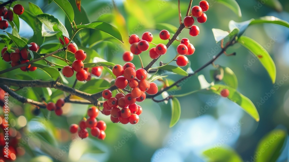 Adenanthera pavonina a tree from South Asia known for its petai like fruit and small red seeds Adenanthera pavonina a tree from South Asia known for its petai like fruit and small red seeds