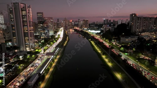 Wallpaper Mural Road Traffic At Sunset City Sao Paulo Brazil. City Skyline Showing Modern And Traditional Architecture. Building Industry High Rise Building Awesome. Industry Urban. Sunset City Sao Paulo. Torontodigital.ca