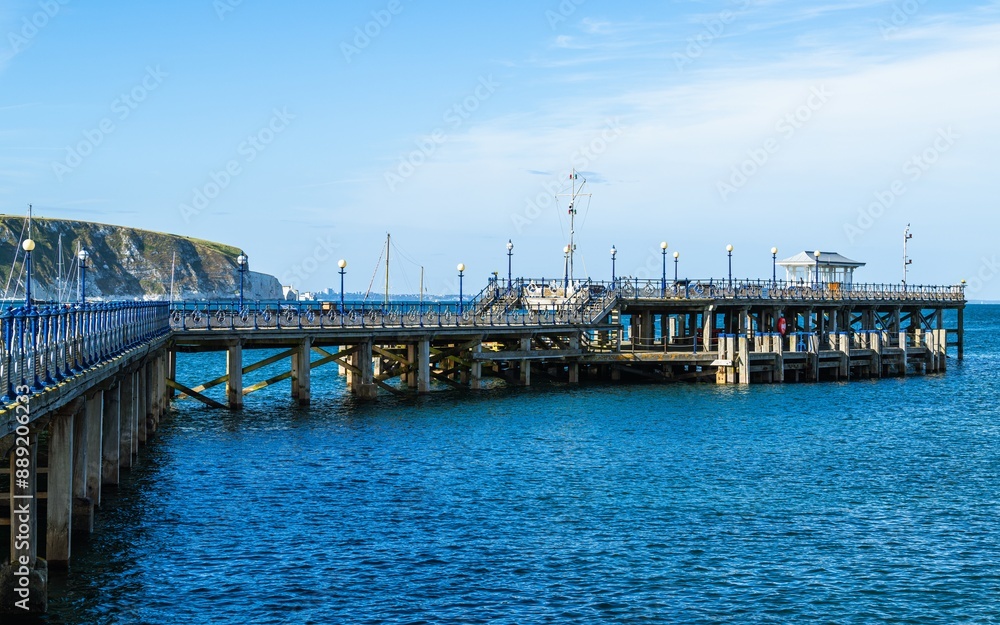 Swanage Pier and Swanage Bay, Swanage, Dorset, England Swanage Pier and Swanage Bay, Swanage, Dorset, England