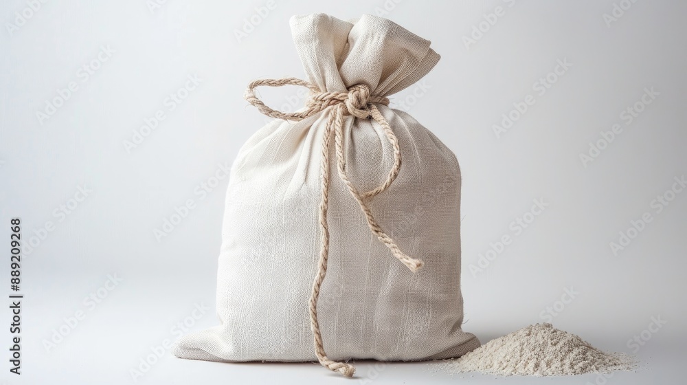 Flour bag on white background Flour bag on white background