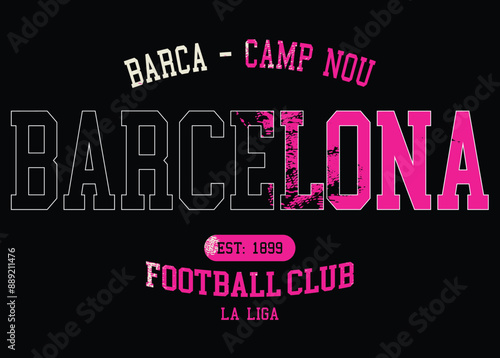 FC Barcelona La Liga club, Barcelona typography graphic design, vintage Barcelona typography grunge, Barcelona Football Club logo,d.eps