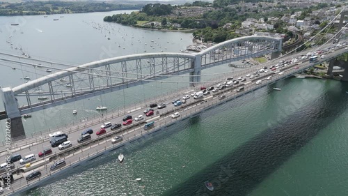 Traffic stuck on the Tamar Bridge waiting for congestion to clear photo