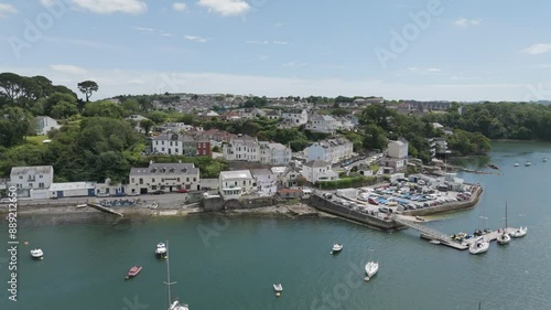 Aerial view of the waterfront in St Budeaux, part of Plymouth, Devon, UK photo